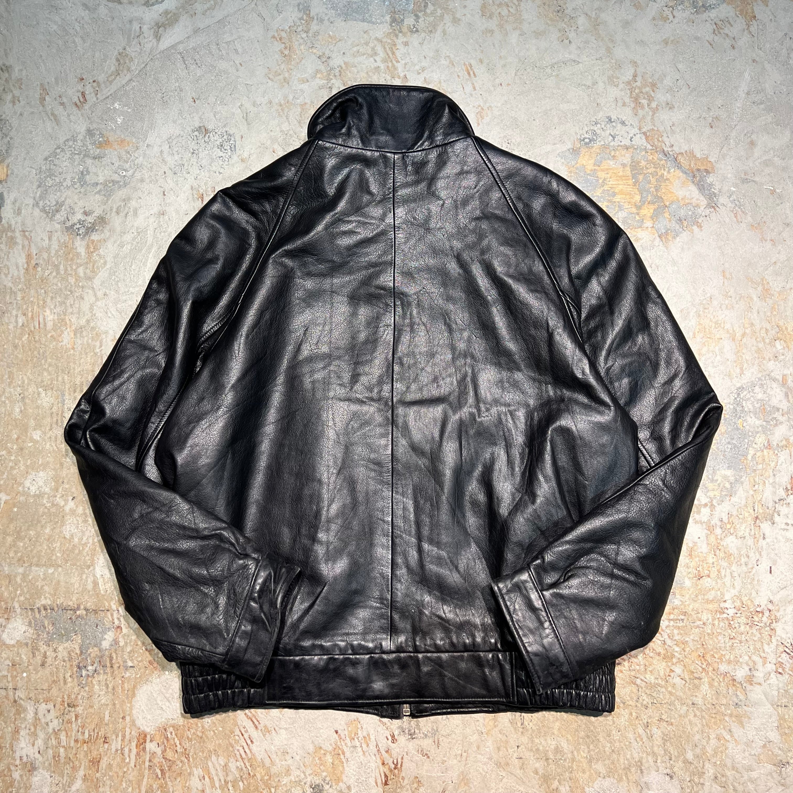 3198 古着 LONDON FOG/ロンドンフォグ/Leather jacket/ジップアップ