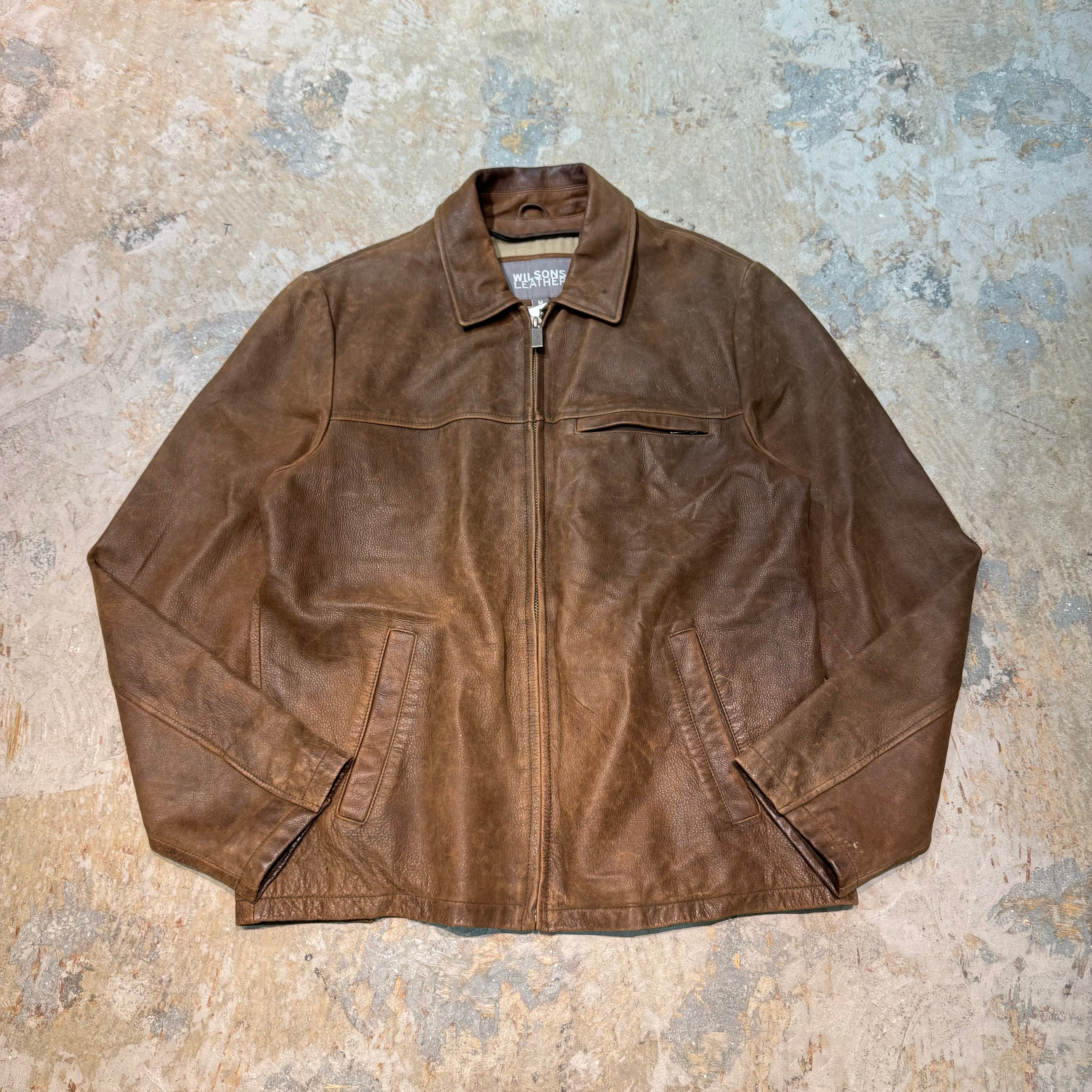 古着 WILSONS LEATHER/ ウィルソンズレザー/ ジップアップレザー
