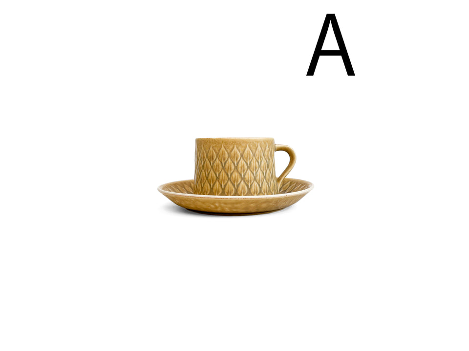 イェンス・クイストゴー レリーフ カップ＆ソーサー 北欧ヴィンテージ