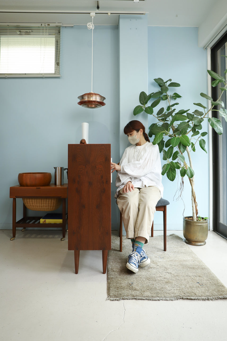 デンマークヴィンテージ キャビネットシェルフ ローズウッド 北欧家具