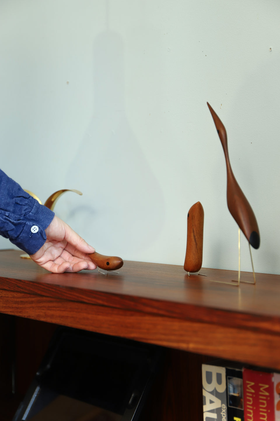 ヤコブ・ハーマン チークバード 彫刻 オブジェ 北欧ヴィンテージ/Jacob