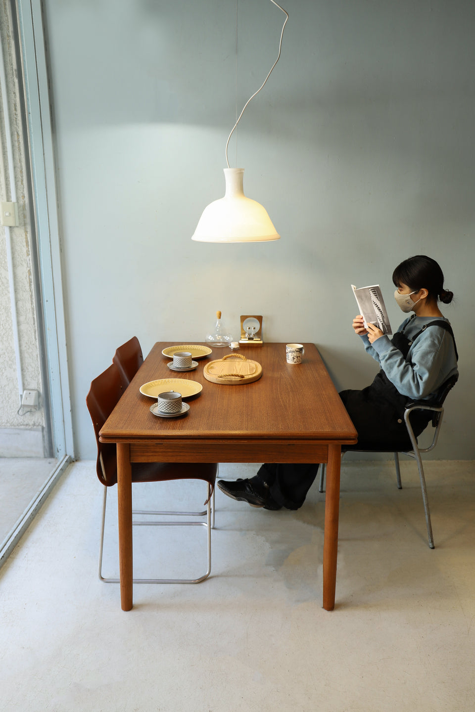 デンマークヴィンテージ エクステンション ダイニングテーブル チーク