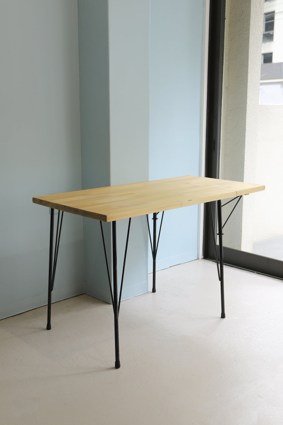 リメイクエクステンションテーブル バタフライテーブル デスク 古材 鉄