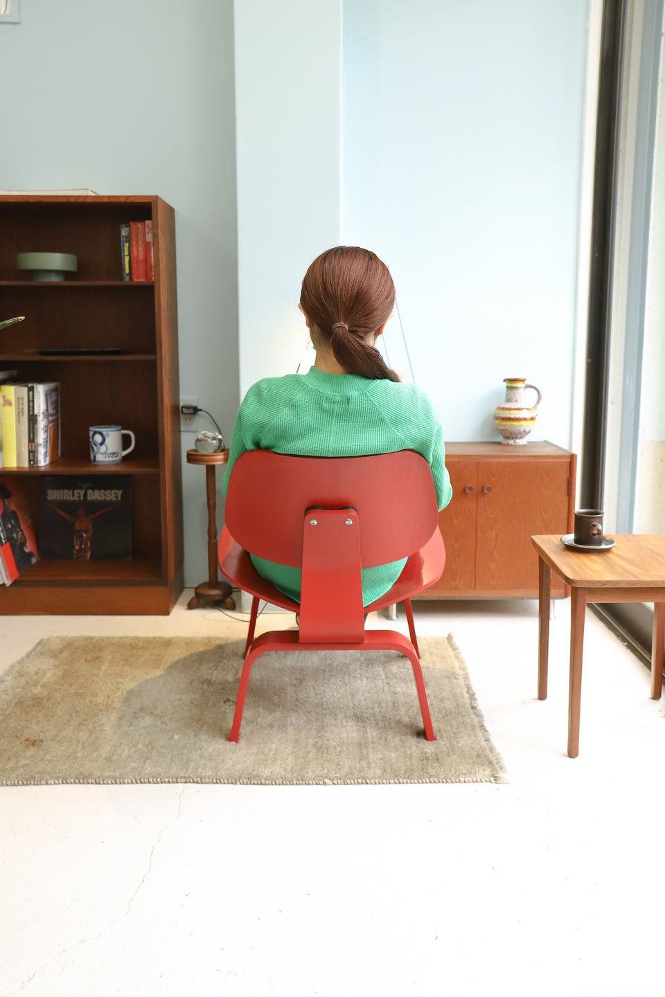 ハーマンミラー イームズ ラウンジチェア プライウッド レッド/Herman