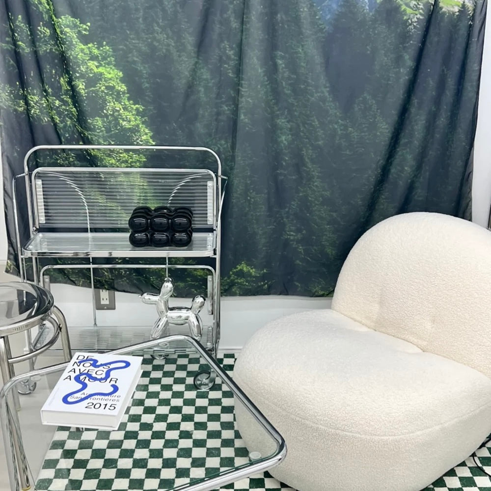 furnihunter【即納】クリア折り畳みワゴン/ラック 棚 小物入れ 収納