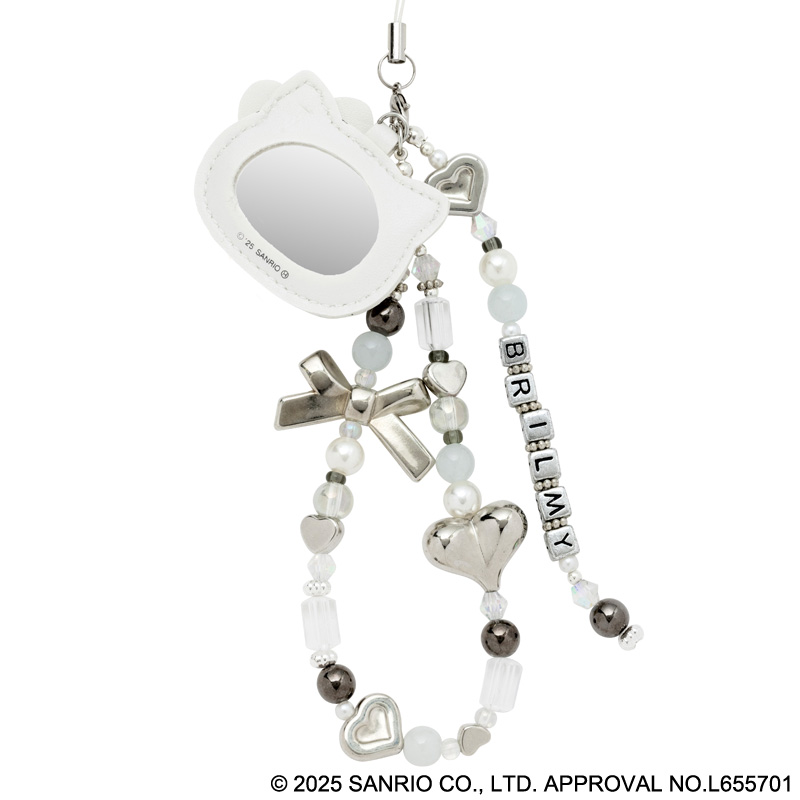 ヒ*マ様 ハローキティ ストラップ、チャーム6個＆手鏡セット HELLO
