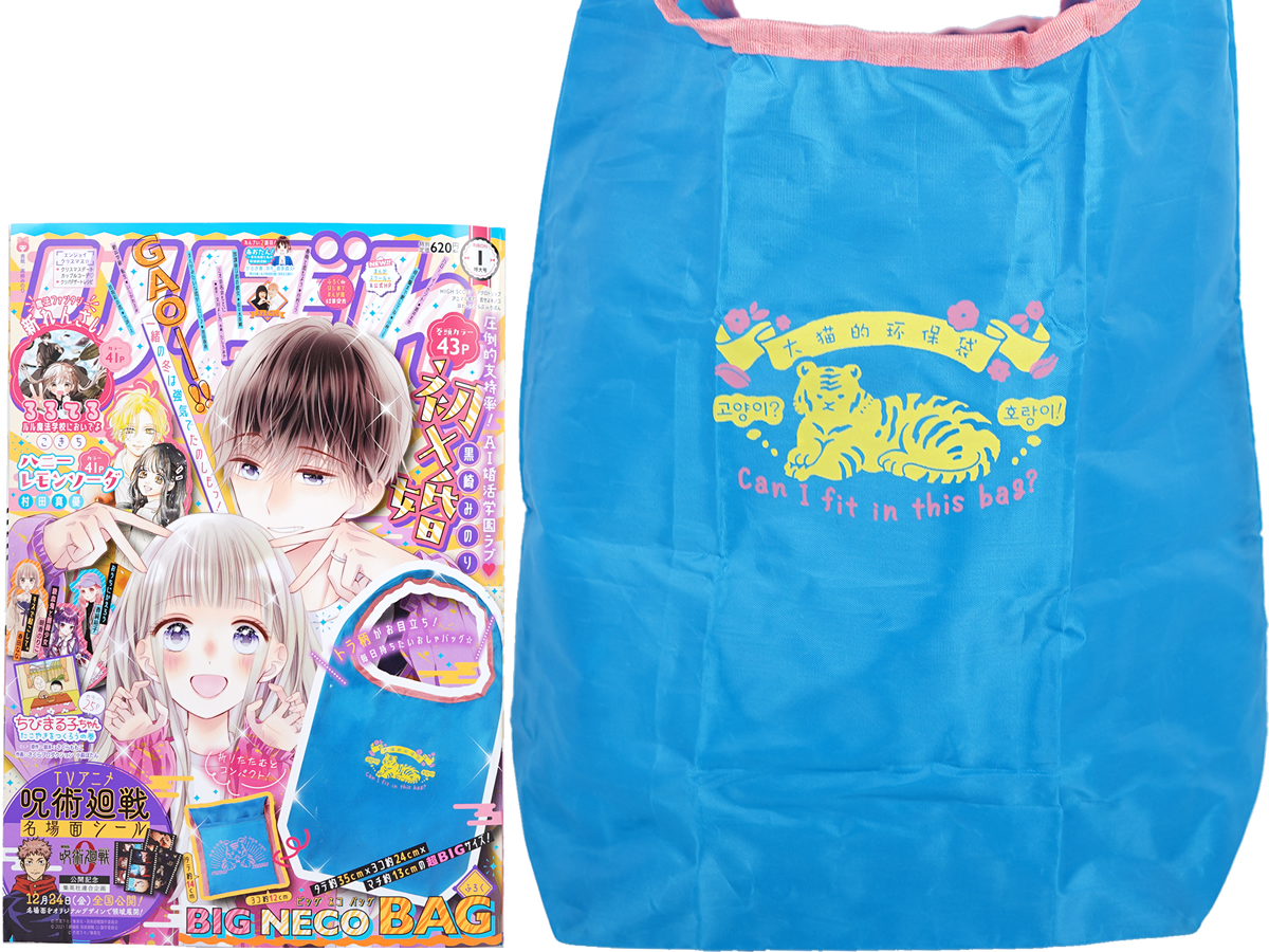 りぼん 2022年 1月号 《付録》 ビッグネコバッグ | みんなの付録レビュー