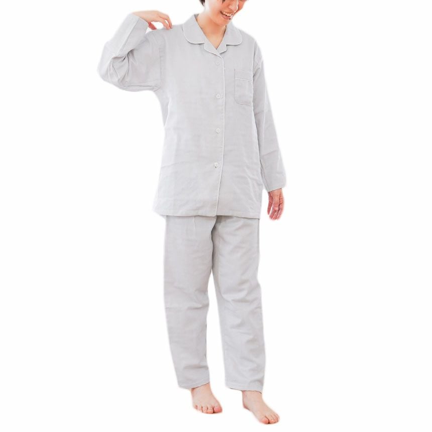 ガーゼ パジャマ レディース 日本製 綿100％ 無撚糸 二重ガーゼ 3L 4L