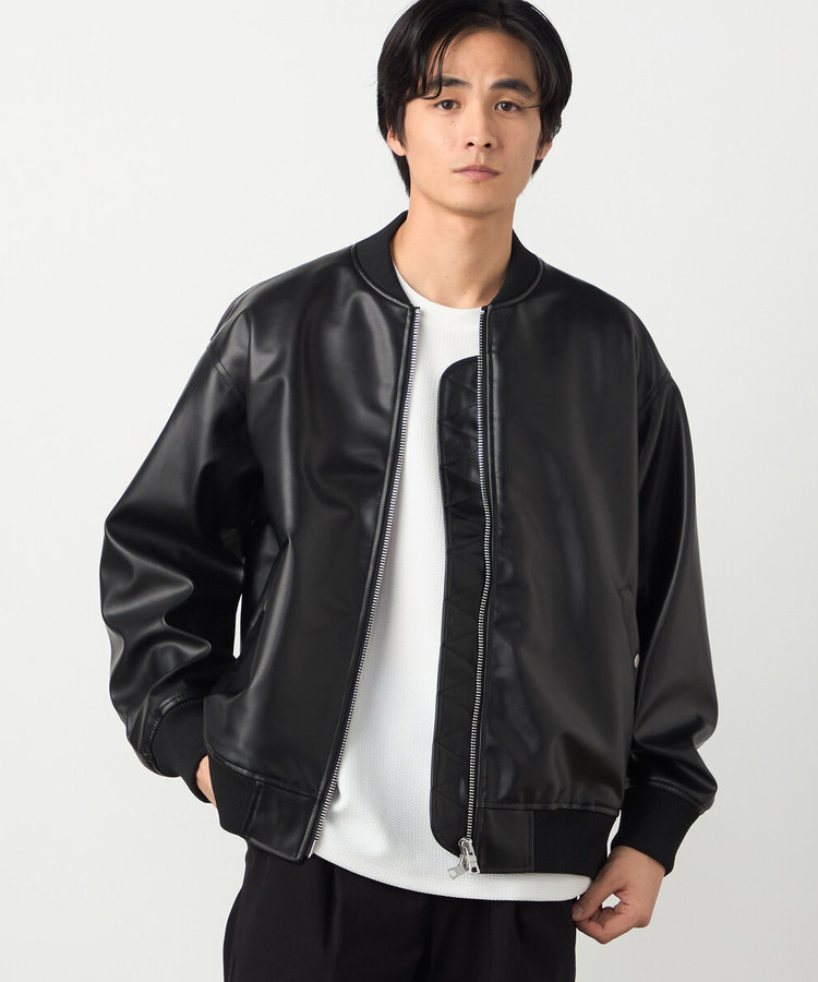 合成皮革 MA-1ブルゾン（47-22BO25-206）｜コムサイズム（COMME CA ISM