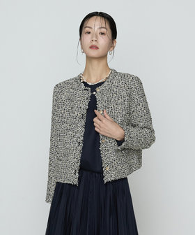セレモニーツイード ノーカラージャケット（01-02JO02-206）｜K.T