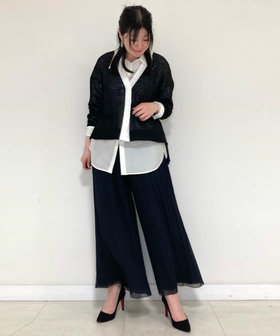 セットアップ対応/リバーシブル】スプリットジョーゼット シフォン