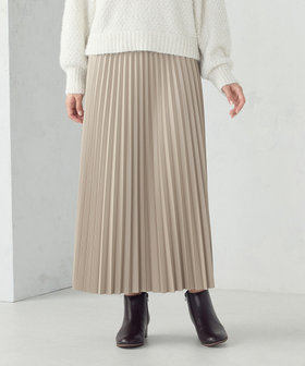合成皮革プリーツスカート（38-50FM51-205）｜コムサモデルズ（COMME