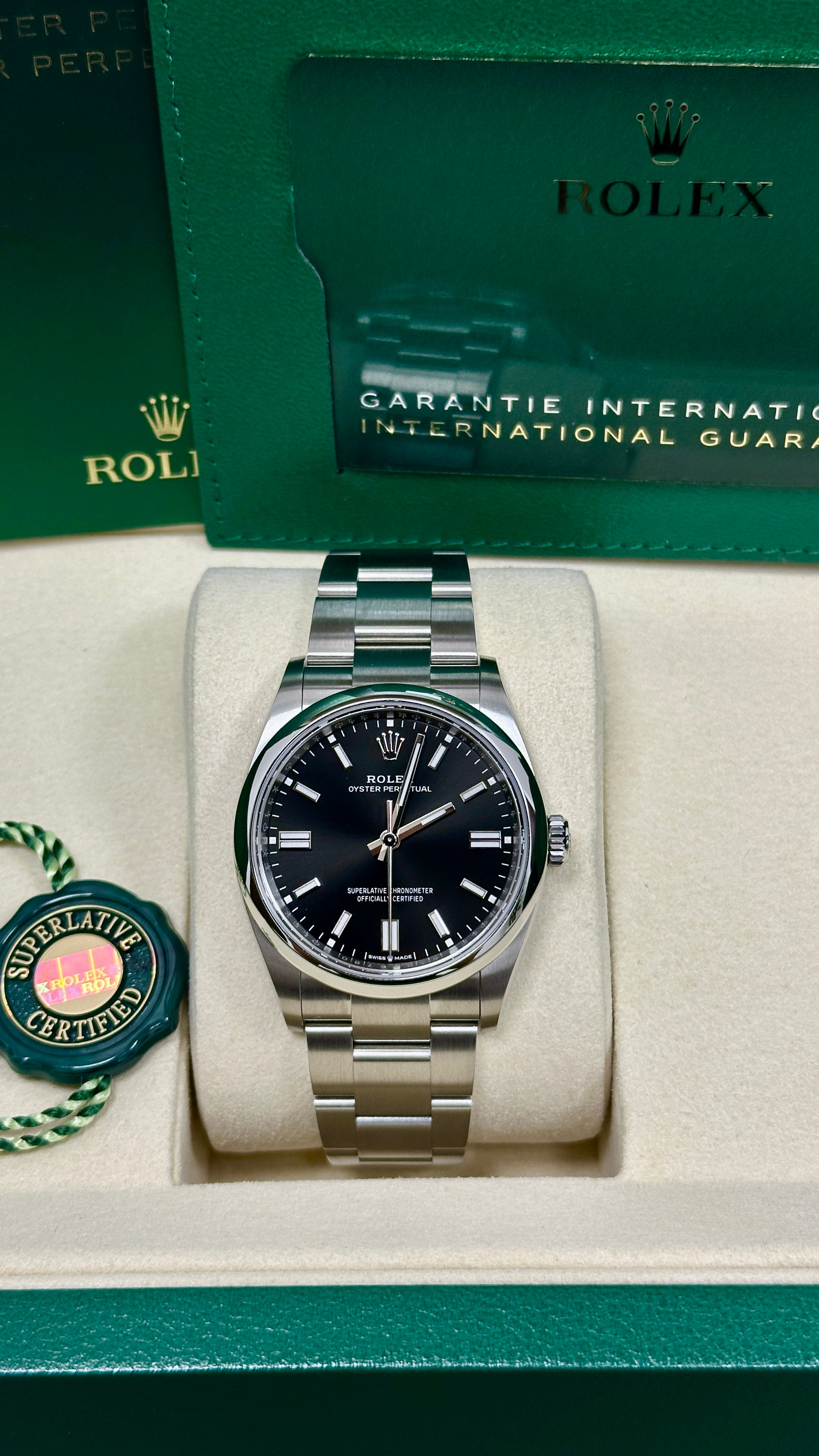 Rolex Oyster Perpetual 36mm Black Dial Oyster Bracelet – 126000 – New