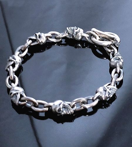 Gaborartory 1/8 Skull & Chain Links Bracelet
