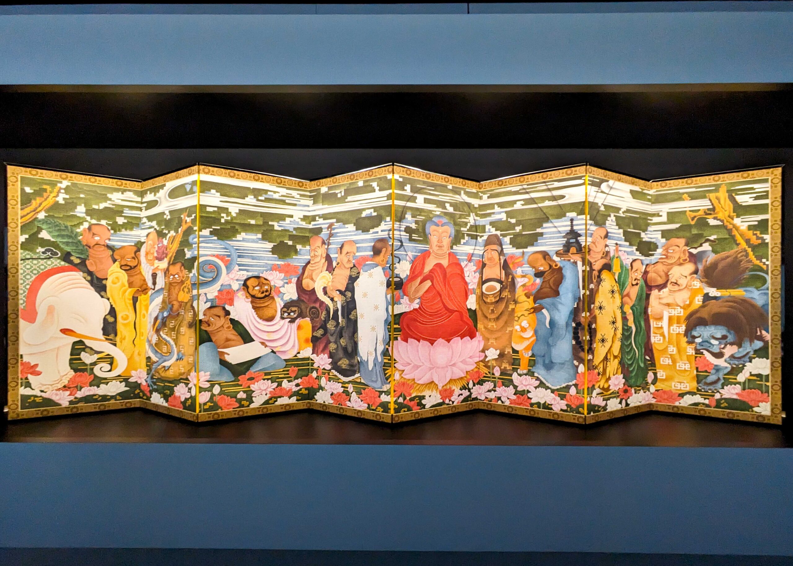 伊藤若冲幻の大作「釈迦十六羅漢図屏風」 | 京都の仏師 宮本我休