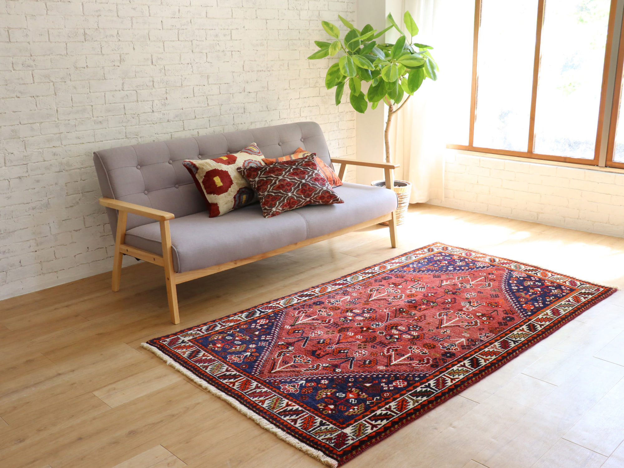 オールドギャッベ トライバルラグ Old Tribal rug, Shiraz, 204×115cm