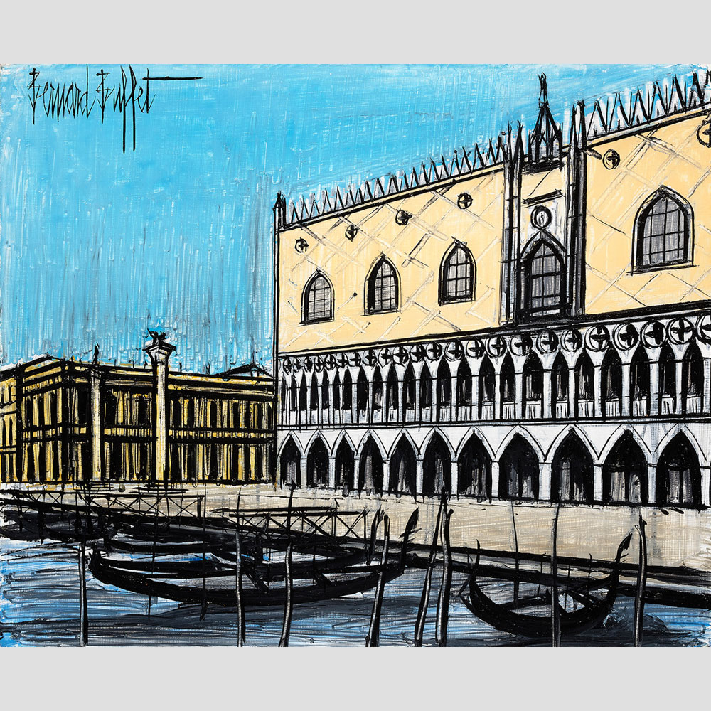 ベルナール・ビュッフェ「VENISE-Le palais des Doges」