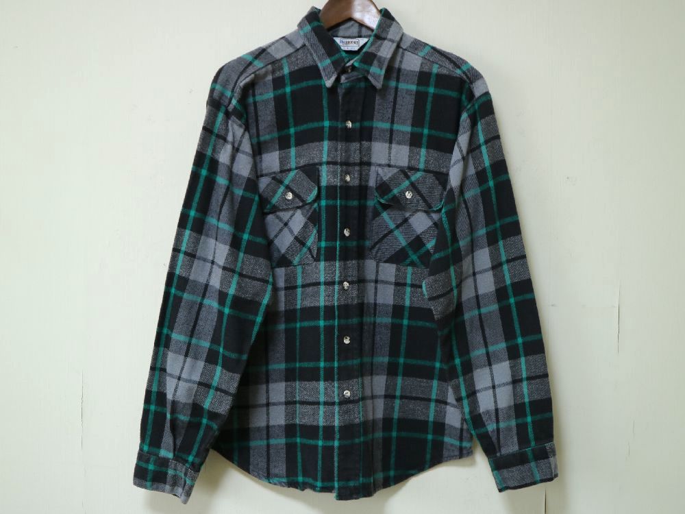 80s FIVEBROTHER ヘビーネル シャツ L MADE IN USA製 ヴィンテージ