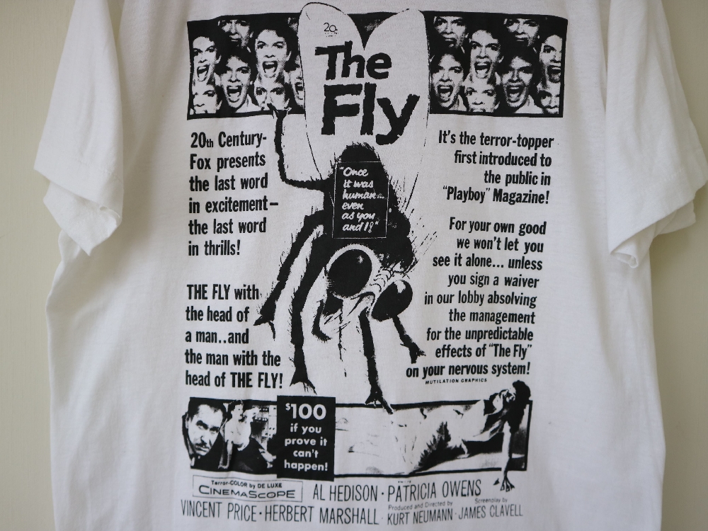 希少! ビンテージ 80s The Fly (1958年) SF ホラー 映画 Tシャツ SIZE