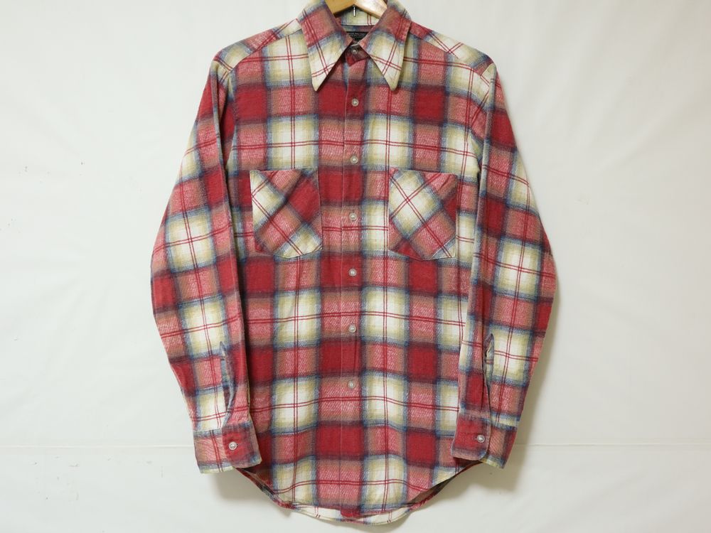 70s JC Penney JCペニー ビンテージ プリント ネル オンブレ シャドー