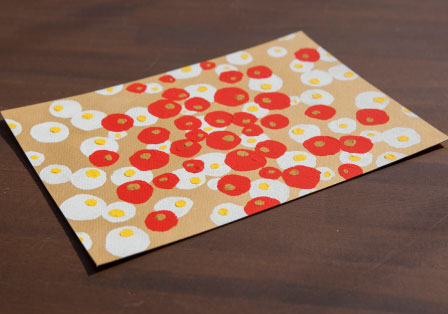 赤と白の世界|a022|【ギャラリー笑夢】☆抽象画,印象画,赤と金のアート