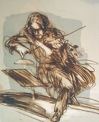 ワイズバッシュ：ヴァイオリン】 絵画 販売 買取 | 東京 自由が丘に