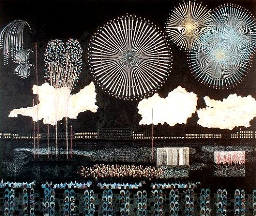 山下清『両国の花火』｜絵画 販売 買取 - 東京・自由が丘にある画廊