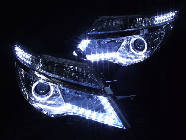 ヘッドライト現物加工 C26セレナ ハロゲン LEDイカリング | ガレージ