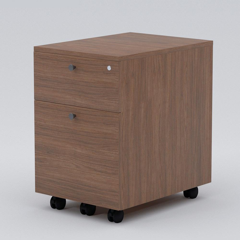 fantoni/ファントーニ 2段に見える3段ワゴン(引出しトレー) 木製ワゴン