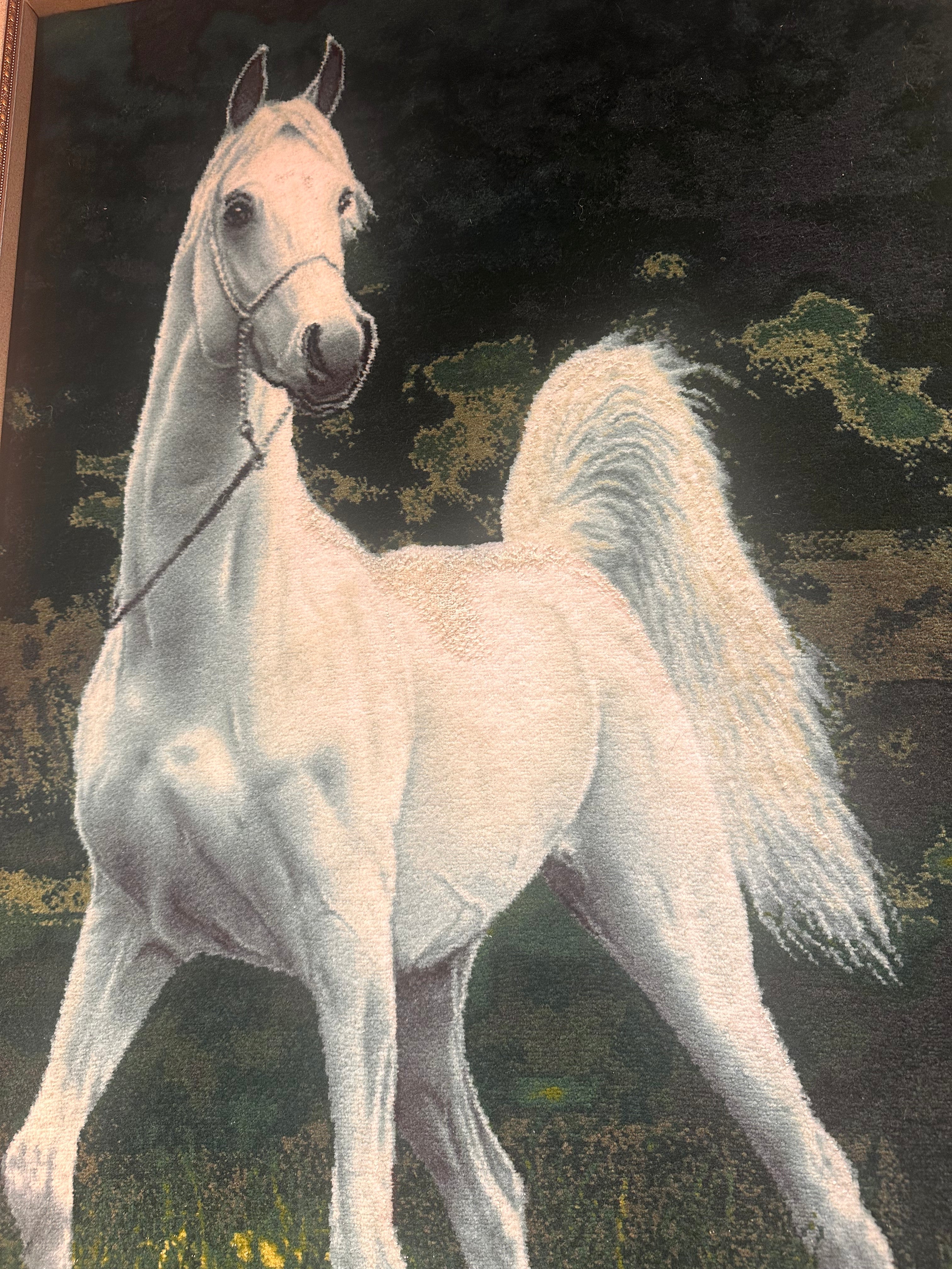 新着】ペルシャ絵画絨毯 [絨毯]72×91cm [額込]92×109cm 手織り(PPC