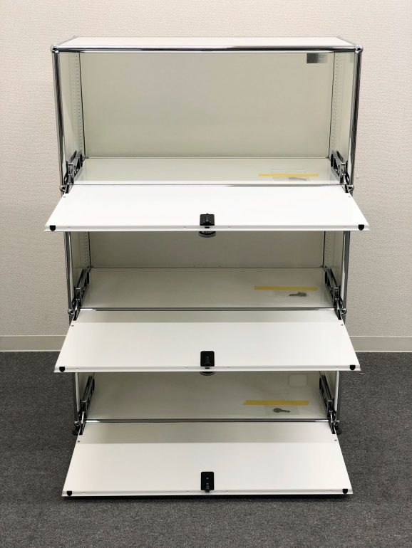 □USM/ハラーシステム□キャビネット 1列3段 白 鍵あり | 入荷商品