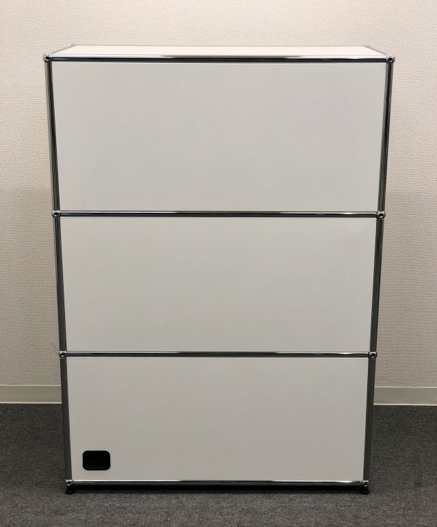 □USM/ハラーシステム□キャビネット 1列3段 白 鍵あり | 入荷商品
