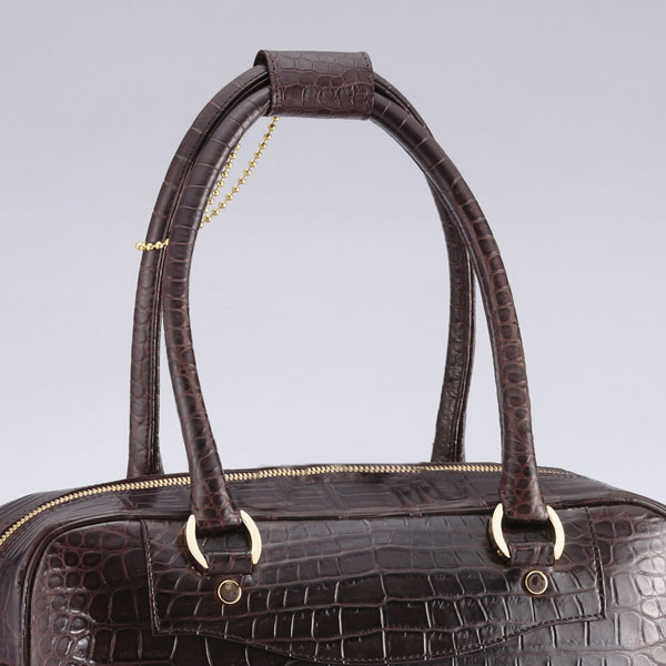 マットクロコダイルボストンバック（L）