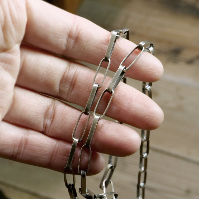 61cm 約5mm幅 ナバホハンドメイドチェーンHCLG ホピチェーン幅広