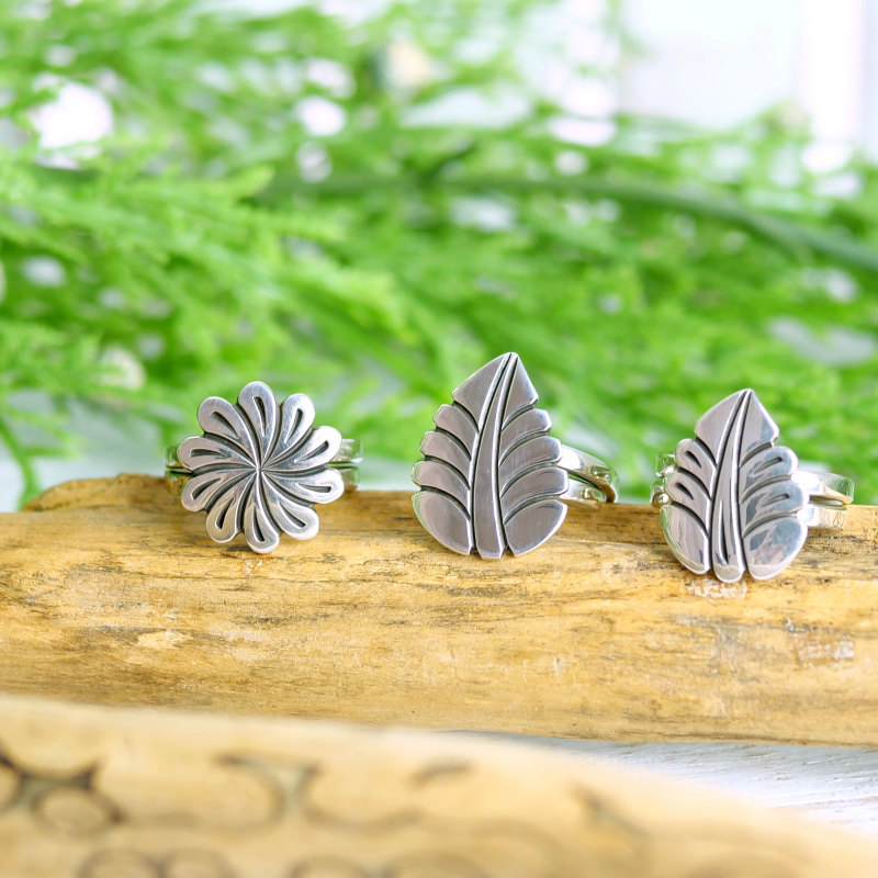 10号 スティーブイエローホース スタンプワーク リーフリング