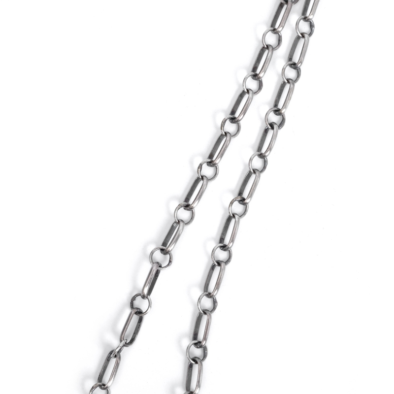 60cm 6mm幅 ナバホハンドメイドチェーン005 いぶし｜マライカ公式通販