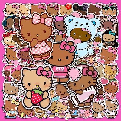 Qoo10] 116枚 日焼けキティ ステッカー 单枚 : 文具