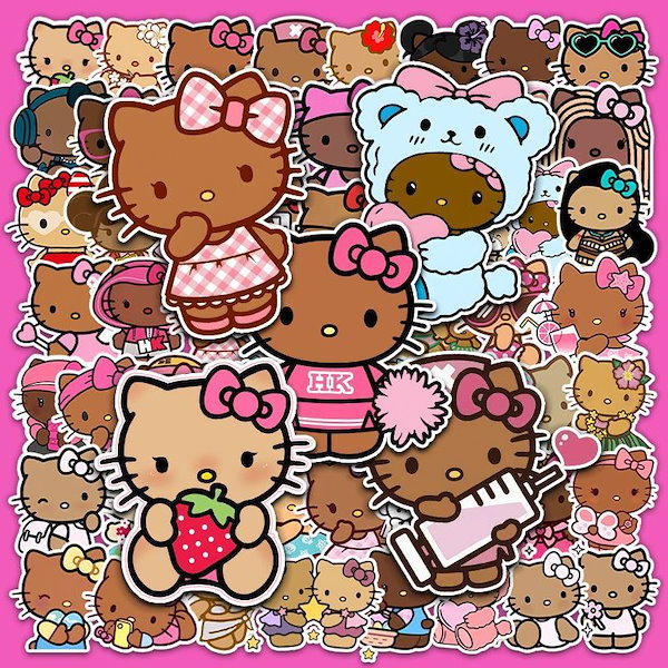 Qoo10] 116枚 日焼けキティ ステッカー 单枚