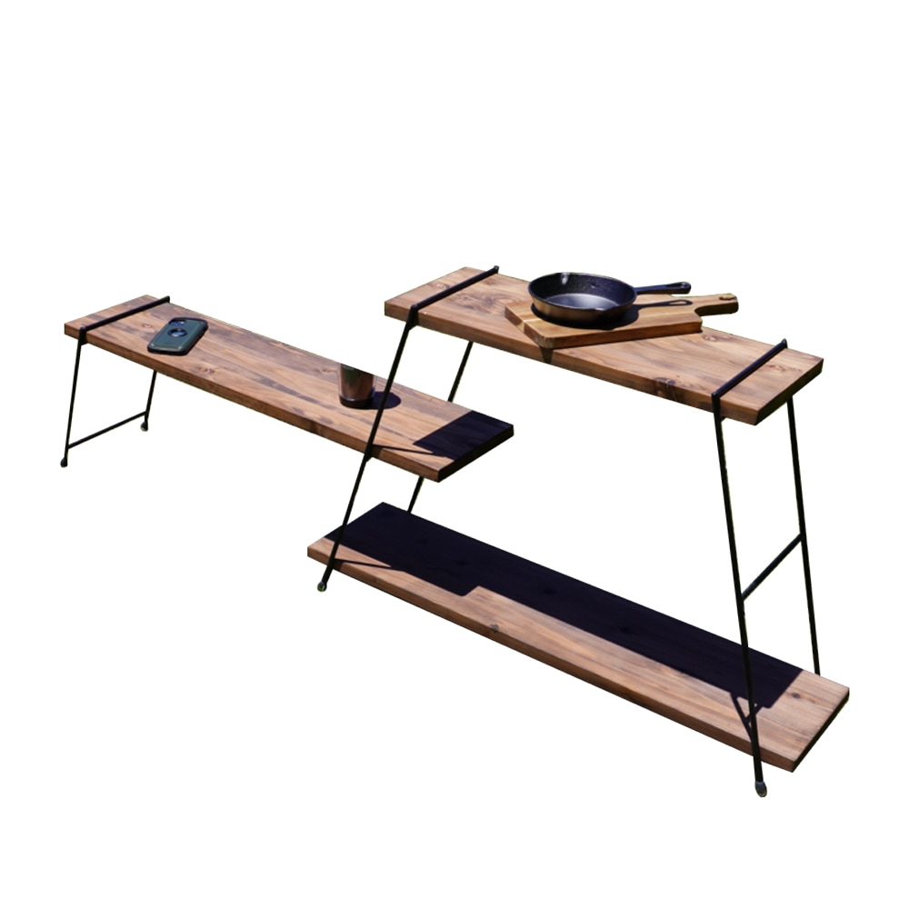 Qoo10] アイアンシェルフ キャンプギア ハシゴ3 : 日用品雑貨