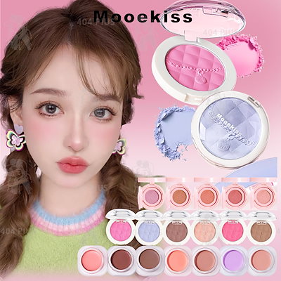 Qoo10] Mooekiss 【公式正規品 即納】チーク 単色チークパ