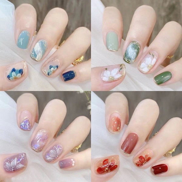 Qoo10] ファーウェイ 3D ネイルチップ つけ爪 可愛い ショ