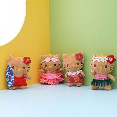 Qoo10] 日焼け ハローキティ ぬいぐるみ キーホ : バッグ・雑貨