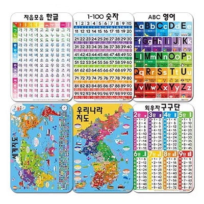 Qoo10] 【ハングル 韓国語学習ポスター 6種セッ