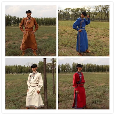 Qoo10] モンゴル 伝統 衣装 デール 民族 男性 : メンズファッション