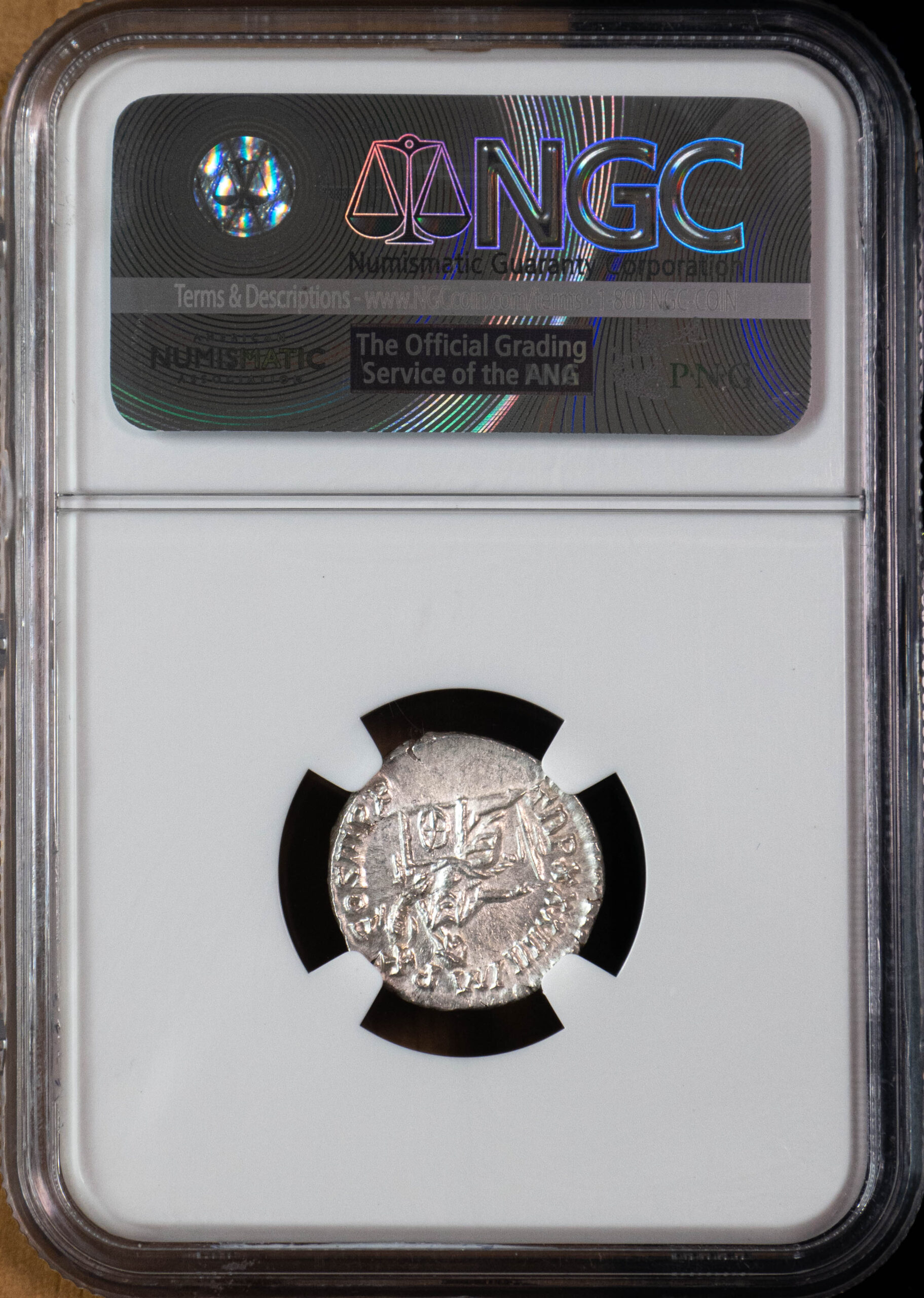 最高鑑定】古代ローマ帝国 マルクス・アウレリウス デナリウス銀貨 161