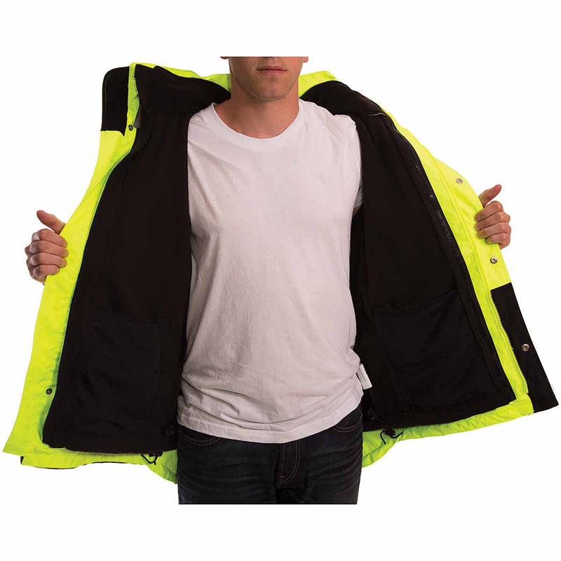 Tingley Icon ANSI Class 3 Fleece Lined Hi-Vis Rain Jacket | Gemplers