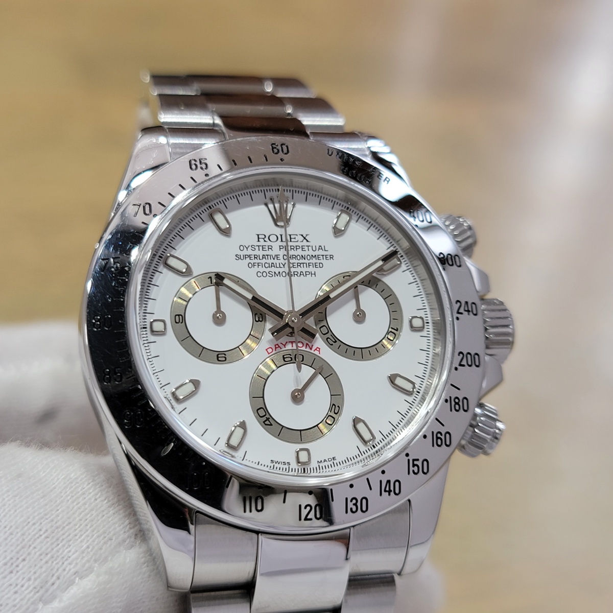 ROLEX デイトナ 116520 白文字盤 D品番 2006年旧バックル ノンポリワン
