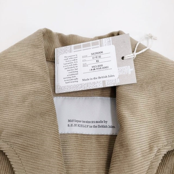 S.E.H KELLY POPOVER 定価63800円 オープンカラーコーデュロイシャツ