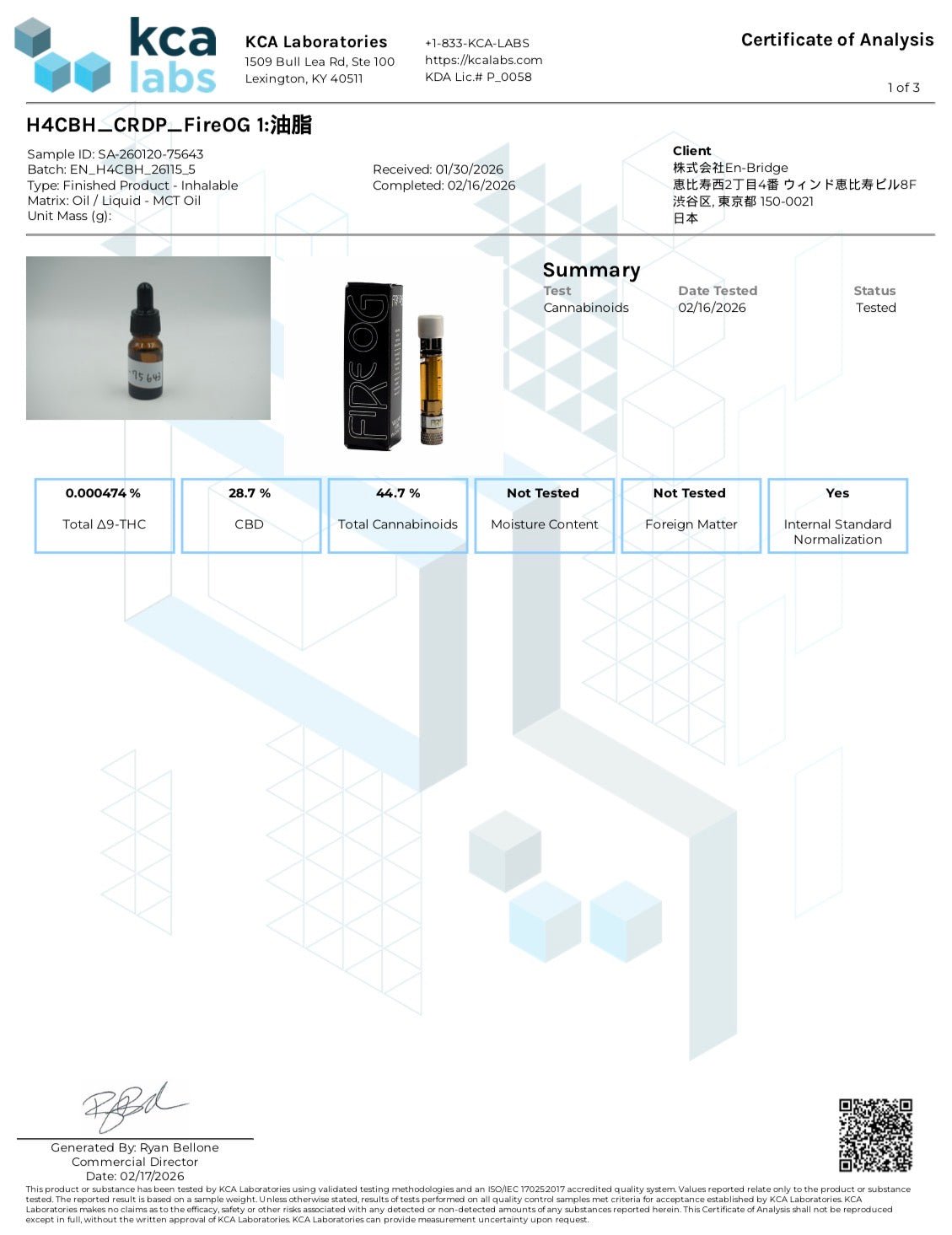 CRDP/H4CBH – GEISHA BRAND