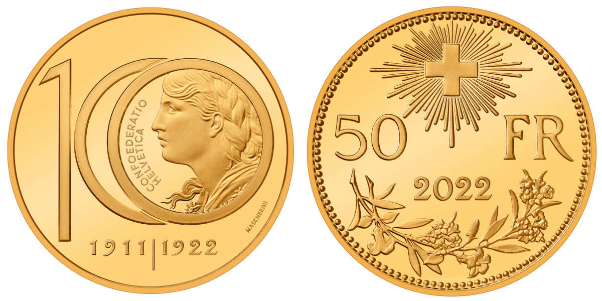 スイス 最後の10フランのブレネリ硬貨を記念した金貨を発行 | MünzenWoche